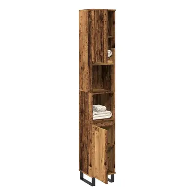 vidaXL Koupelnová skříňka old wood 30 x 30 x 190 cm kompozitní dřevo