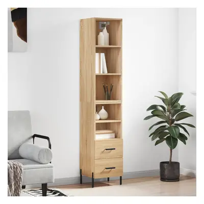 vidaXL Skříň highboard dub sonoma 34,5 x 34 x 180 cm kompozitní dřevo