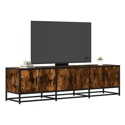 vidaXL TV skříňka kouřový dub 150 x 35 x 41 cm kompozitní dřevo a kov