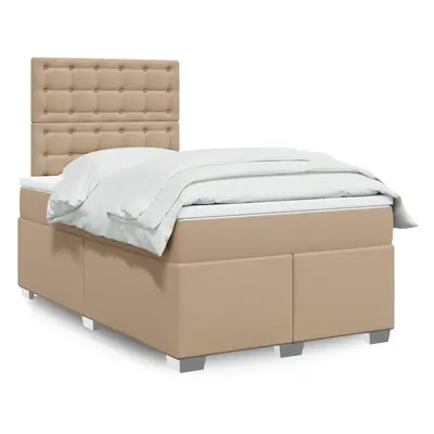 vidaXL Box spring postel s matrací cappuccino 80 x 200 cm umělá kůže