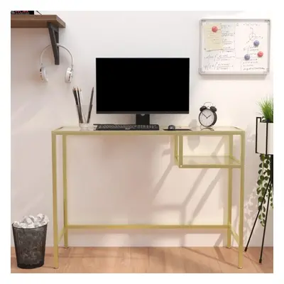 vidaXL PC stůl průhledný 100 x 36 x 74 cm tvrzené sklo