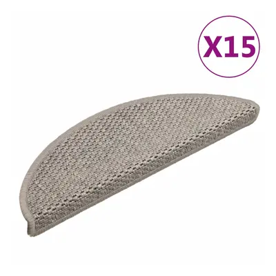 vidaXL Samolepící nášlapy na schody vzhled sisal 15 ks 56x17x3cm taupe