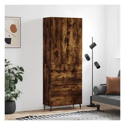 vidaXL Skříň highboard kouřový dub 69,5 x 34 x 180 cm kompozitní dřevo