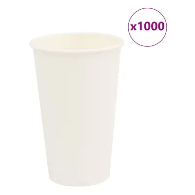 vidaXL Papírové kelímky na kávu 1000 pcs 16oz 400ml bílé