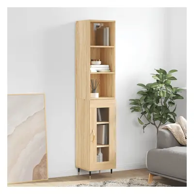 vidaXL Skříň highboard dub sonoma 34,5 x 34 x 180 cm kompozitní dřevo