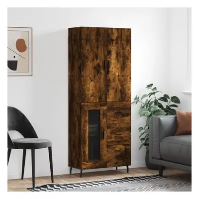 vidaXL Skříň highboard kouřový dub 69,5 x 34 x 180 cm kompozitní dřevo