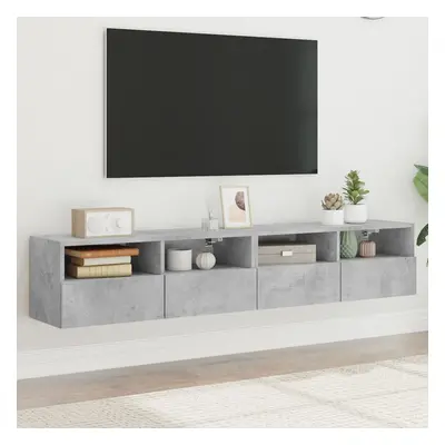 vidaXL Nástěnné TV skříňky 2 ks betonově šedé 80 x 30 x 30 cm kompozit