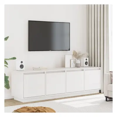 vidaXL TV skříňka bílá 156 x 37 x 45 cm masivní borové dřevo