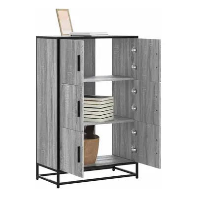 vidaXL Skříň highboard šedá sonoma 68x35x106,5 cm kompozit a kov