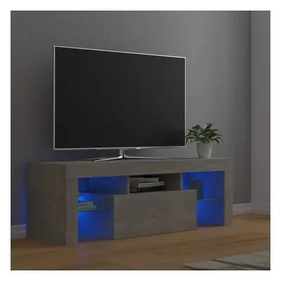 vidaXL TV skříňka s LED osvětlením betonově šedá 120 x 35 x 40 cm