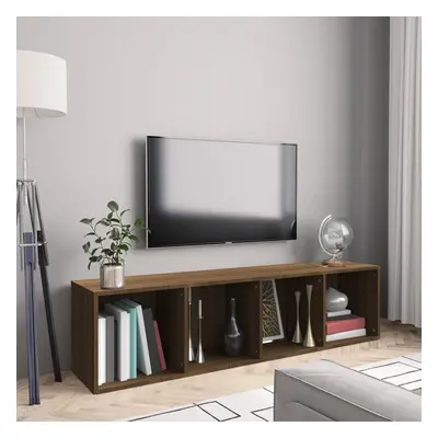 vidaXL Knihovna / TV skříňka hnědý dub 143x30x36 cm kompozitní dřevo