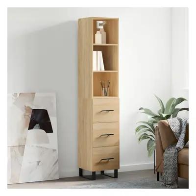 vidaXL Skříň highboard dub sonoma 34,5 x 34 x 180 cm kompozitní dřevo