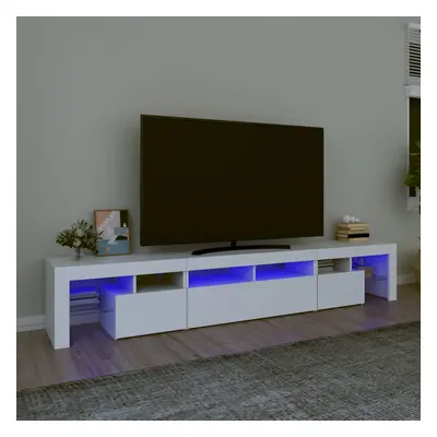 vidaXL TV skříňka s LED osvětlením bílá 230x36,5x40 cm