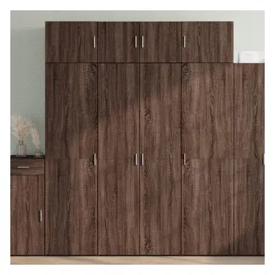 vidaXL Skříň highboard hnědý dub 80 x 42,5 x 185 cm kompozitní dřevo