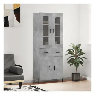 vidaXL Skříň highboard betonově šedá 69,5x34x180 cm kompozitní dřevo