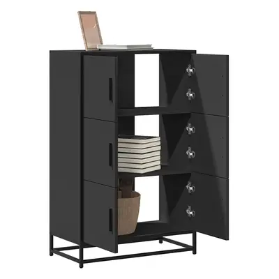 vidaXL Skříň highboard černá 68x35x106,5 cm kompozit a kov