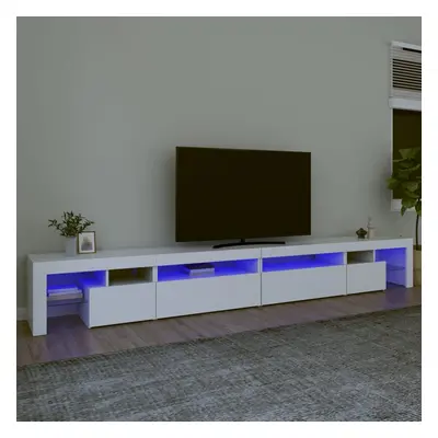 vidaXL TV skříňka s LED osvětlením bílá 290 x 36,5 x 40 cm