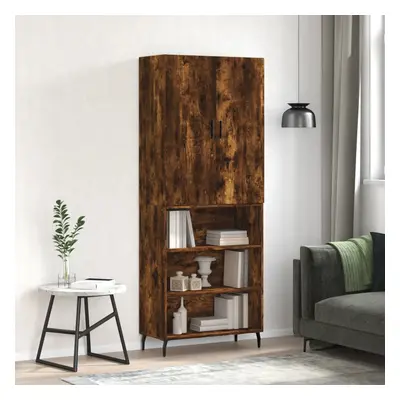 vidaXL Skříň highboard kouřový dub 69,5 x 34 x 180 cm kompozitní dřevo