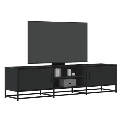 vidaXL TV skříňka černá 160 x 35 x 41 cm kompozitní dřevo a kov