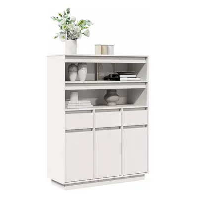 vidaXL Skříň highboard bílá 89x34x116,5 cm masivní borové dřevo