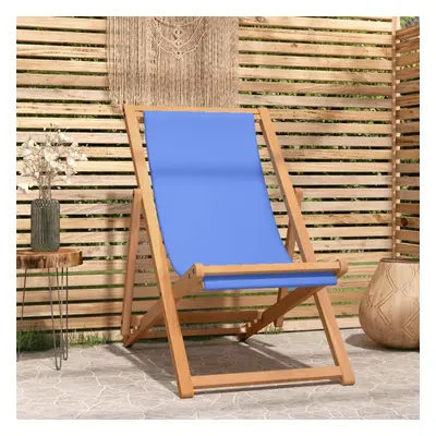 vidaXL Kempingová židle teak 56 x 105 x 96 cm modrá