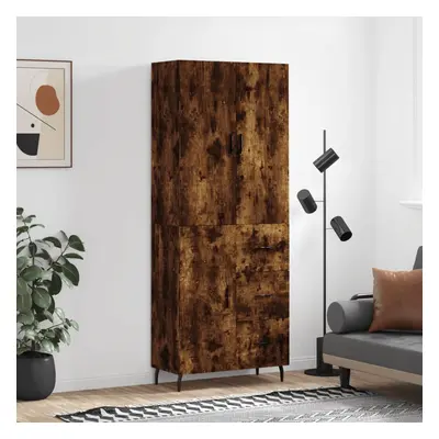 vidaXL Skříň highboard kouřový dub 69,5 x 34 x 180 cm kompozitní dřevo