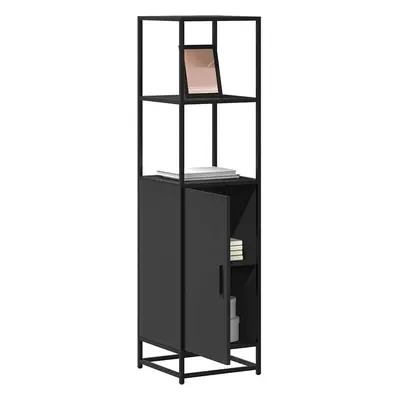 vidaXL Skříň highboard černá 35,5x35x139 cm kompozitní dřevo a kov