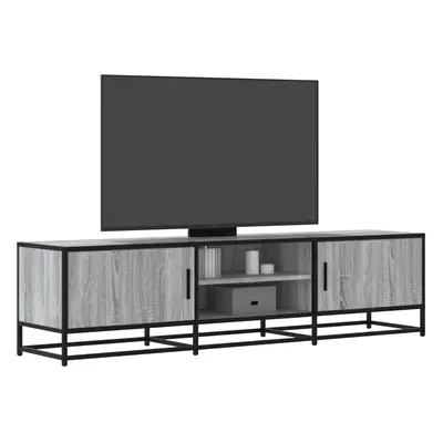 vidaXL TV skříňka šedá sonoma 160 x 35 x 41 cm kompozitní dřevo a kov