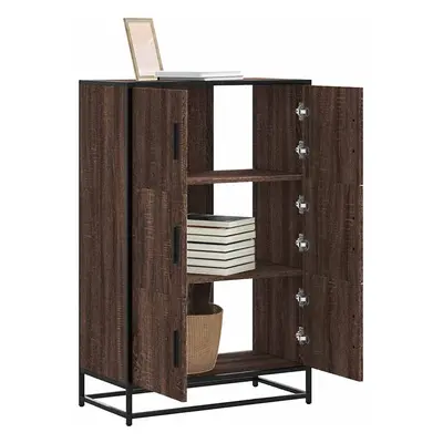 vidaXL Skříň highboard hnědý dub 68x35x106,5 cm kompozit a kov