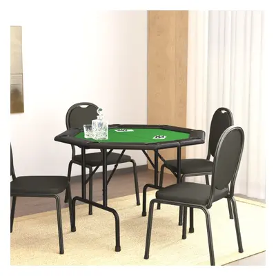 vidaXL Skládací deska na poker pro 8 hráčů zelená 108 x 108 x 75 cm