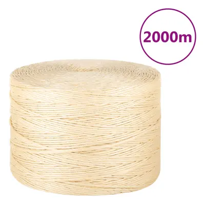 vidaXL Provaz 100% sisal 3 mm 2 000 m