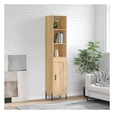 vidaXL Skříň highboard dub sonoma 34,5 x 34 x 180 cm kompozitní dřevo