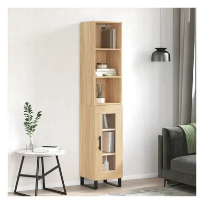 vidaXL Skříň highboard dub sonoma 34,5 x 34 x 180 cm kompozitní dřevo