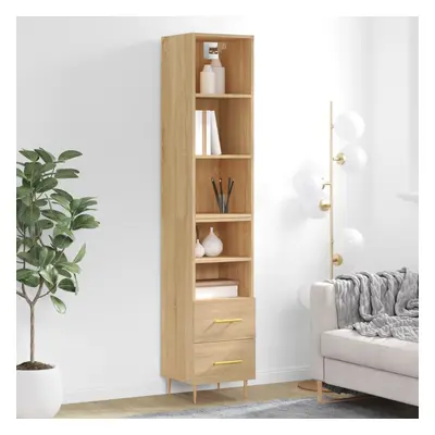 vidaXL Skříň highboard dub sonoma 34,5 x 34 x 180 cm kompozitní dřevo