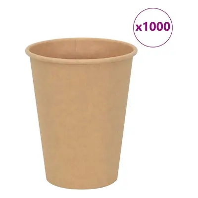 vidaXL Papírové kelímky na kávu 1000 pcs 12oz 300ml hnědé