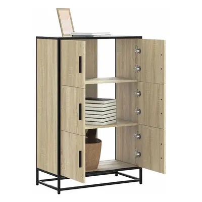 vidaXL Skříň highboard dub sonoma 68x35x106,5 cm kompozit a kov