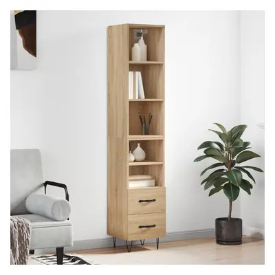 vidaXL Skříň highboard dub sonoma 34,5 x 34 x 180 cm kompozitní dřevo