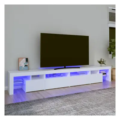 vidaXL TV skříňka s LED osvětlením bílá 260x36,5x40 cm