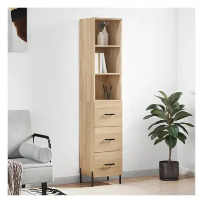 vidaXL Skříň highboard dub sonoma 34,5 x 34 x 180 cm kompozitní dřevo