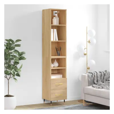 vidaXL Skříň highboard dub sonoma 34,5 x 34 x 180 cm kompozitní dřevo