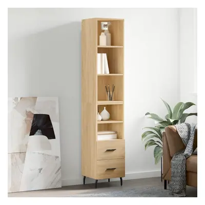 vidaXL Skříň highboard dub sonoma 34,5 x 34 x 180 cm kompozitní dřevo