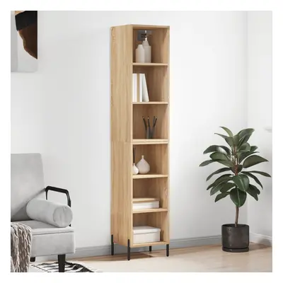 vidaXL Skříň highboard dub sonoma 34,5x32,5x180 cm kompozitní dřevo