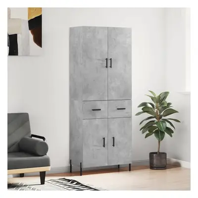 vidaXL Skříň highboard betonově šedá 69,5x34x180 cm kompozitní dřevo