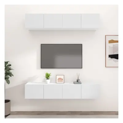 vidaXL TV skříňky 4 ks bílé 80 x 30 x 30 cm kompozitní dřevo