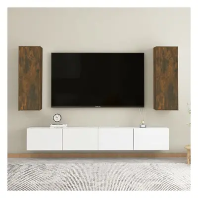 vidaXL TV skříňky 2 ks kouřový dub 30,5 x 30 x 90 cm kompozitní dřevo