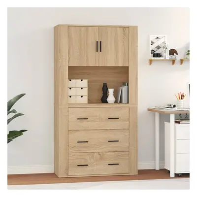 vidaXL Skříň highboard dub sonoma kompozitní dřevo