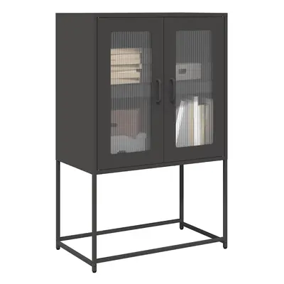 vidaXL Skříň highboard černá 68x39x107 cm ocel