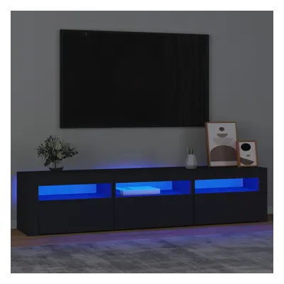 vidaXL TV skříňka s LED osvětlením černá 180x35x40 cm