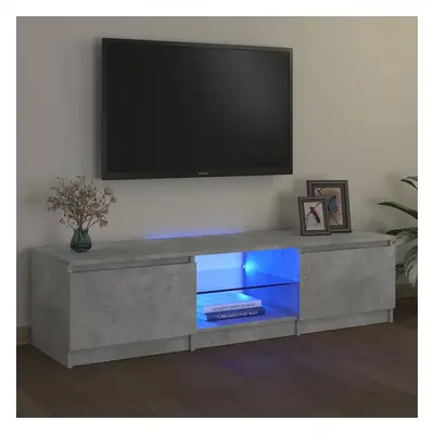 vidaXL TV skříňka s LED osvětlením betonově šedá 140 x 40 x 35,5 cm