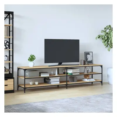 vidaXL TV skříňka dub sonoma 200 x 30 x 50 cm kompozitní dřevo a kov